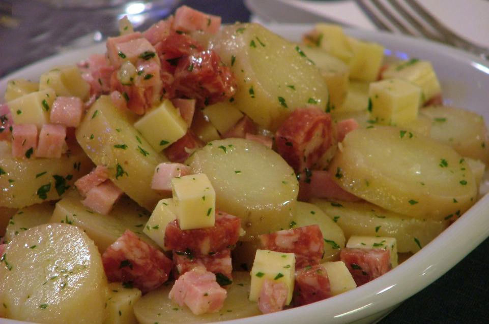 Salami and potatoes