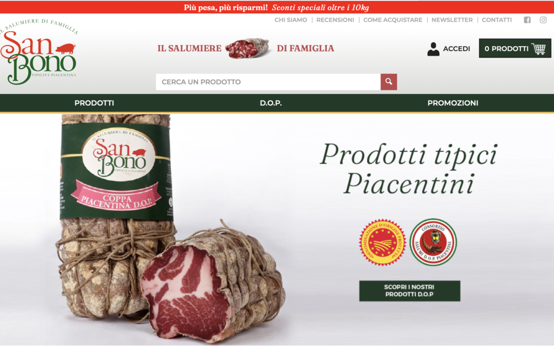 L’e-commerce San Bono è online!